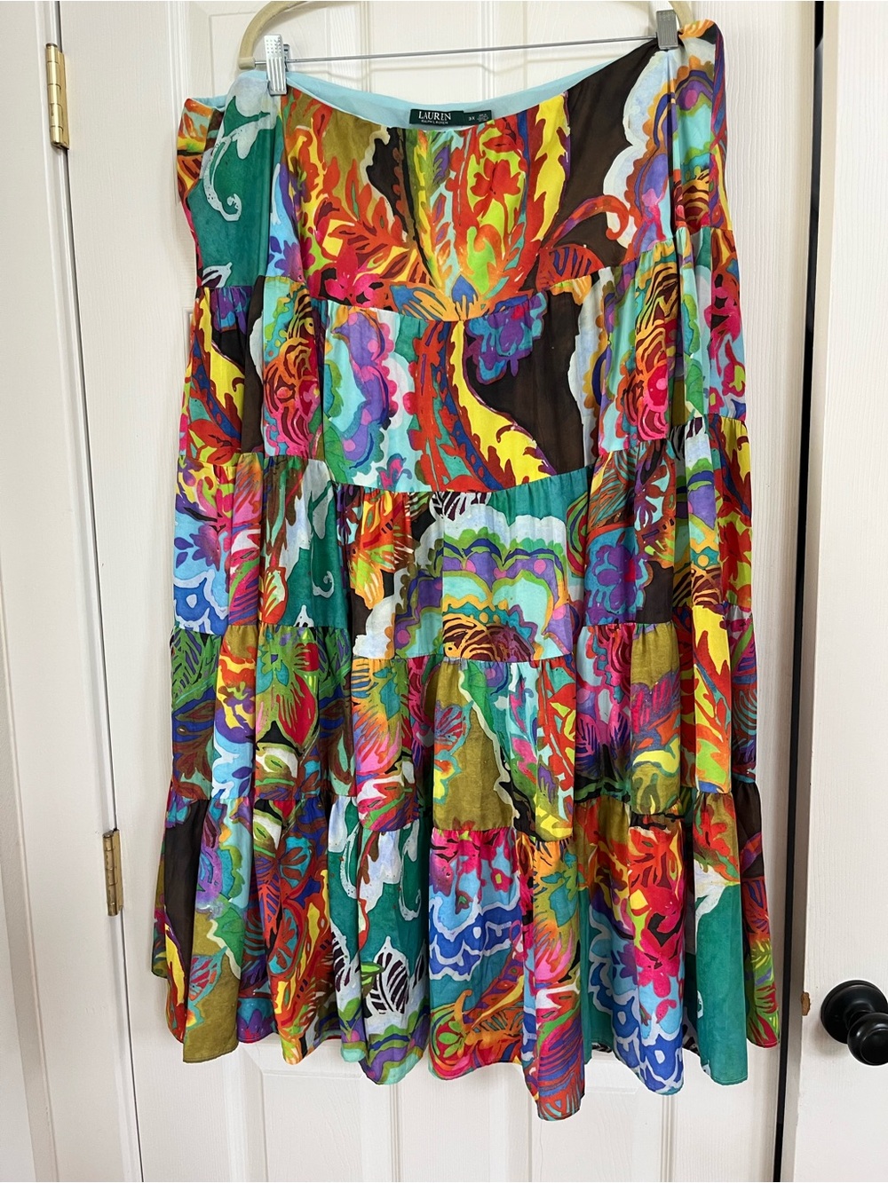 Ralph Lauren Multicolor Boho Tiered Skirt